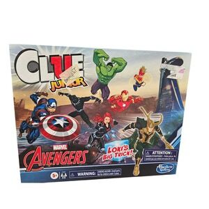 Hasbro Clue Junior Marvel Avengers Lokis Big Trick Board Game F3000 Complete